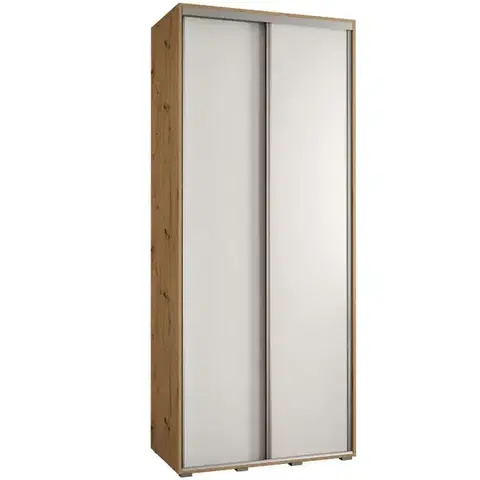 Šatníkové skrine Skriňa 45 Canaris 1 100 artisan/biela/silver