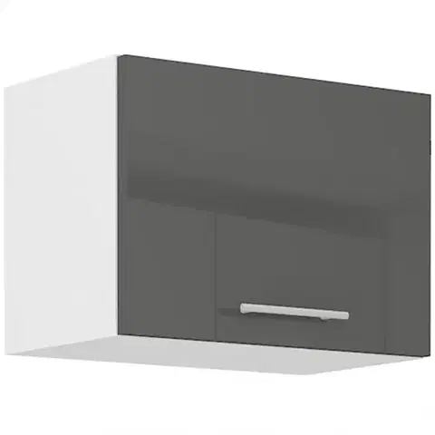 Kuchynské skrinky visiace Kuchynská skrinka Lara 50gu-36 1f Mdf sedá lesk