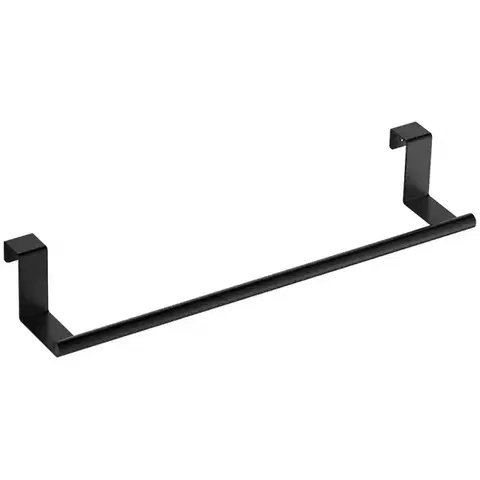 Vešiaky a háčiky na stenu Vešiak na uteráky 38 cm, čierny