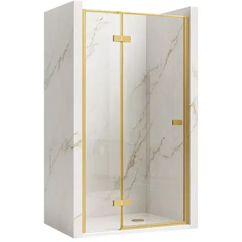 Sprchovacie kúty REA/S - Sprchové dvere Atlas 100 Brush Gold vľavo KPL-K4674