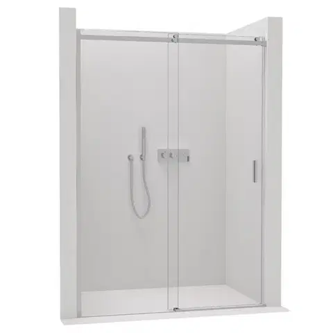 Sprchovacie kúty CERANO - Sprchové posuvné dvere Santoro Ľ/P - 6 mm - chróm, transparentné sklo - 120x195 CER-424936