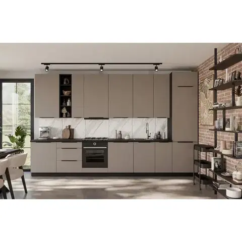Modulový kuchynský nábytok Kuchynská linka Aria TA/BL 390 cm bez kuchynskej dosky