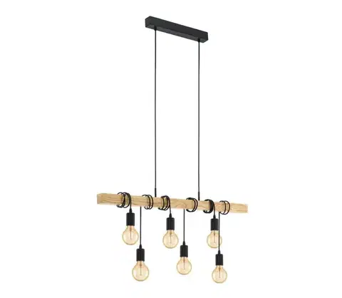 Svietidlá Eglo 78937 - Luster na lanku TOWNSHEND 6xE27/60W/230V 78937