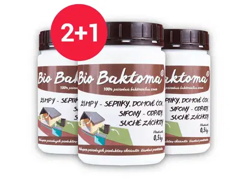 Upratovanie Baktérie do septiku AKCIOVÉ BALENIE 2+1 - Bio Baktoma 0,5 kg