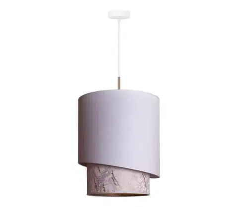 Svietidlá  - Luster na lanku PARIS 1xE27/15W/230V pr. 40 cm biela/béžová 602624