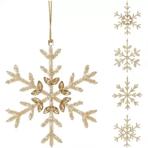 Vianočné dekorácie – do vnútra Ozdoba vločka Hangdeco 15 cm mix A72100010