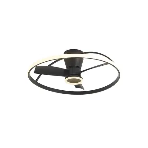Stropné ventilátory Stropný ventilátor čierny vrátane LED s diaľkovým ovládaním - Steer
