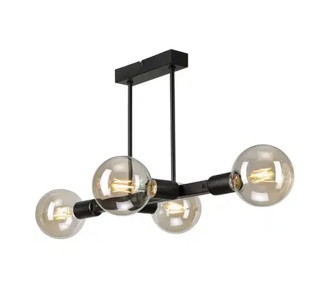 Svietidlá  Luster na tyči ASTRID 4xE27/60W/230V čierna LM-4.146/CZARNY MAT