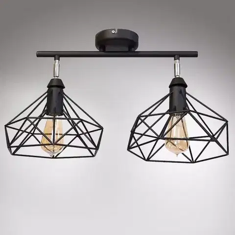 Moderné lampy do obývačky Lampa Szach 2711/Z-B-2 čierna Lw2