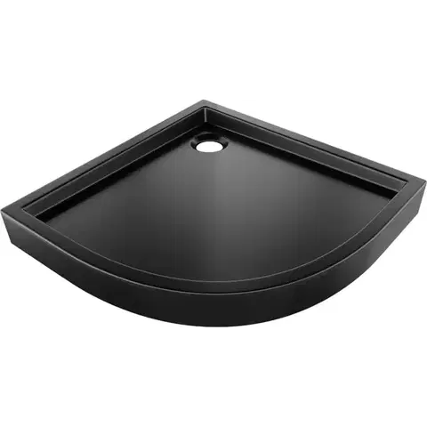 Vane MEXEN - Flow+ Sprchová vanička štvrťkruh 90 x 90, čierna mat 46Q709090H