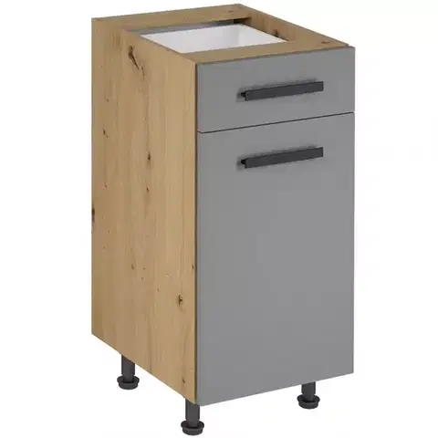 Kuchynské skrinky stojace Kuchynská skrinka Langen D40S1 úchyt  beige