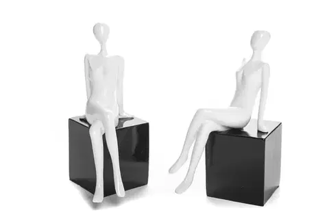Sošky, figurky - postavy MAKRO - Soška dáma sediaca 19cm sada 2ks