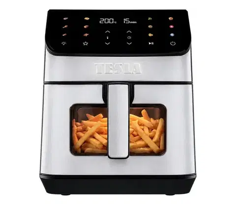 Predlžovacie káble TESLA Electronics AirCook - Teplovzdušná fritéza 6,5 l 2100W/230V m. chróm/čierna AIRCKQD65XXLBLK