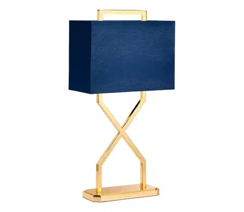 Lampy Elstead CROSS-TL - Stolná lampa CROSS 1xE27/60W/230V zlatá/modrá CROSS-TL