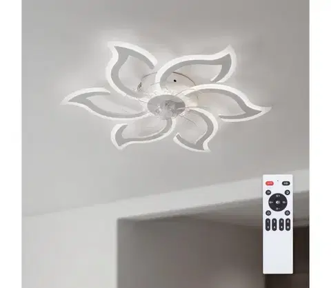 Ventilátory BRILAGI - stmievateľný stropný látor s LED 34 W, 230 V, Ø 83 cm, biely + diaľkové ovládanie WF-OSD-114-WHT