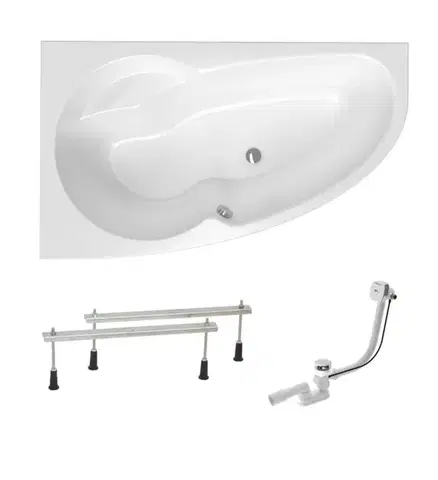 Vane Asymetrická vana Laguna Luiza 140x95 cm akrylát levá SIKOLU1400LAPN SIKOLU1400LAPN