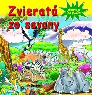 Leporelá, krabičky, puzzle knihy Zvieratá zo savany (Obsahuje 6x puzzle)
