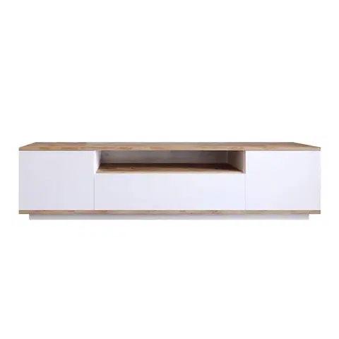 Konferenčné stolíky Televízny stolík Fran Atlantic Pine and White