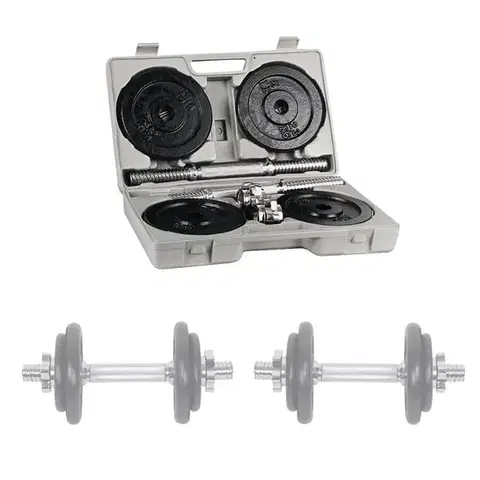 Činky Jednoručky v kufríku inSPORTline set 2x 5-10kg