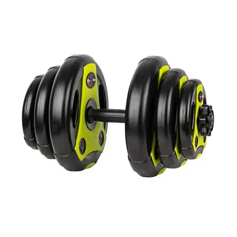 Činky Jednoručný nakladací činkový set inSPORTline 3-18 kg čierno-zelený
