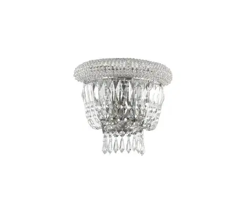 Svietidlá Ideal Lux - Krištáľové nástenné svietidlo DUBAI 2xE14/28W/230V lesklý chróm 207155