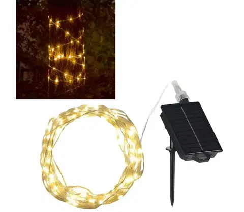 LED osvetlenie  LED solárna dekoračná reťaz LED/3,7V 1800 mAh 10 m IP44 + diaľkové ovládanie 330222