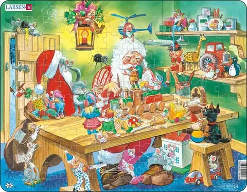 LARSEN puzzle Larsen Puzzle Puzzle Dedo Mraz vo fabrike Larsen EA2-ZZ