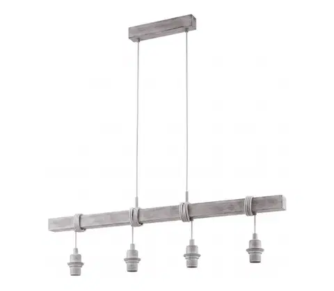 Svietidlá Eglo - Napájací kábel TOWNSHEND 4xE27/60W/230V borovica/sivá 