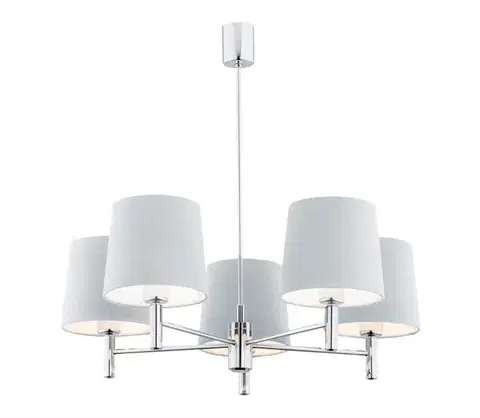 Svietidlá Argon 2076 - Luster na tyči BOLZANO 5xE27/15W/230V modrá 2076
