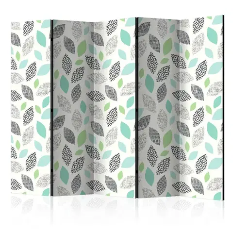 Paravány Paraván Patterned Leaves Dekorhome