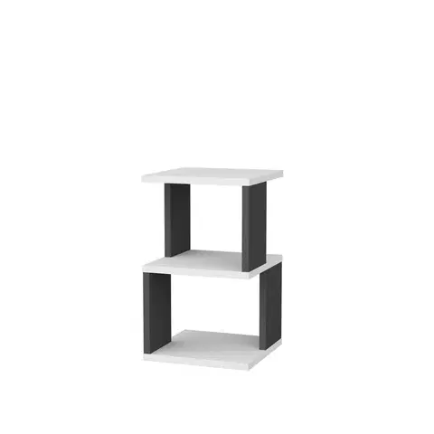 Konferenčné stolíky Nočný stolík Carter White Anthracite