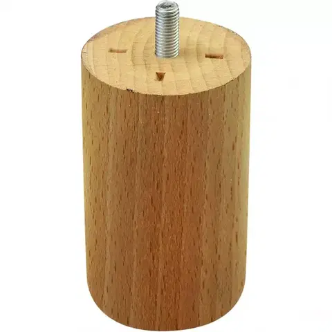 Nábytkové nohy a pätky Drevená nábytková noha 100/55 mm okráhla, buk