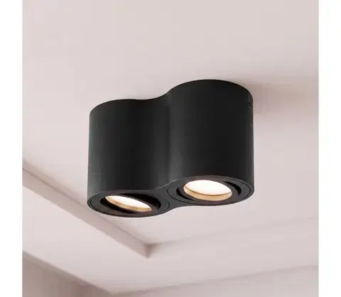 Svietidlá BRILAGI - Usmerjena svetilka MIA DOUBLE 2xGU10/30W/230V črna WO-E14-G01MIA-BLK-OEM