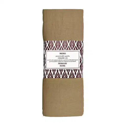 Bytový textil Napínacia plachta Mono bavlna biela 140x200 + 25 Merkury Home