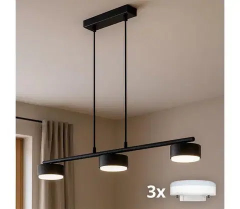 Svietidlá BRILAGI - LED RGB stmievateľný luster na lankách MONO 3xGX53/14W/230V Wi-Fi Tuya čierny BG5740+3xIM1490