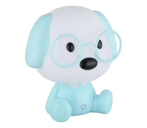 Lampy Globo 21761B - LED stmievateľná detská lampička PUPPY 1W/5V 500mAh modrá 21761B