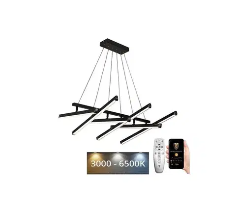 Svietidlá  LED Stmievateľný luster na lanku LED/90W/230V 3000-6500K + diaľkové ovládanie J3374/BCH