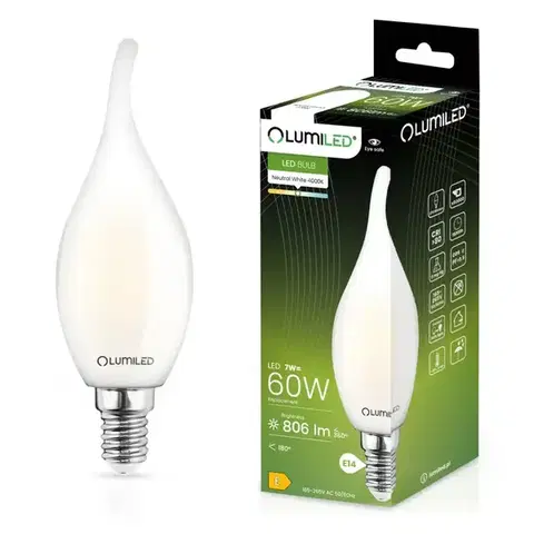 Dekoračné žiarovky Žiarovka LED sviečka FIL FR 7W E14 806LM 4000K
