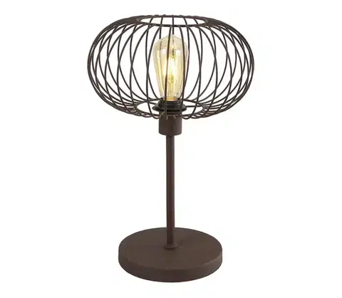 Lampy  KL108018 - Stolná lampa WIRE 1xE27/15W/230V hnedá KL108018