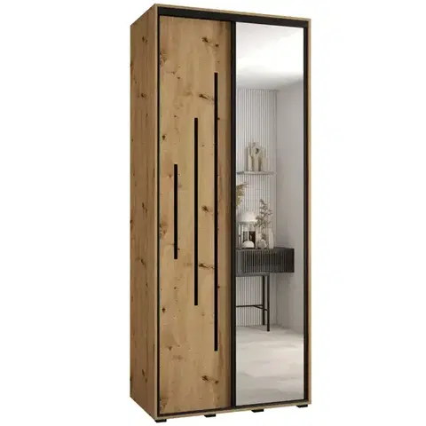 Šatníkové skrine Skriňa 45 Canaris 13 120 artisan/čierna
