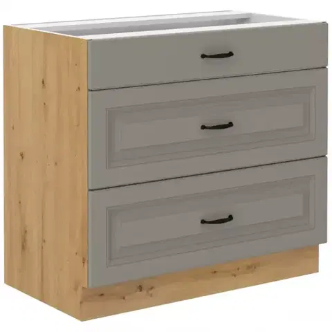Kuchynské skrinky stojace Kuchynská skrinka Stilo claygrey/artisan 80d 3s bb