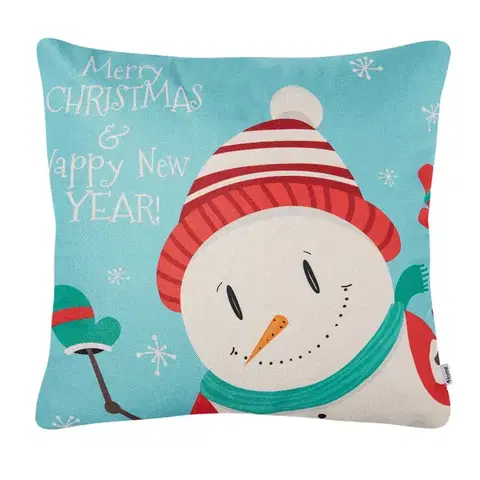 Obliečky 4Home Vianočná obliečka na vankúšik Happy Snowman, 45 x 45 cm