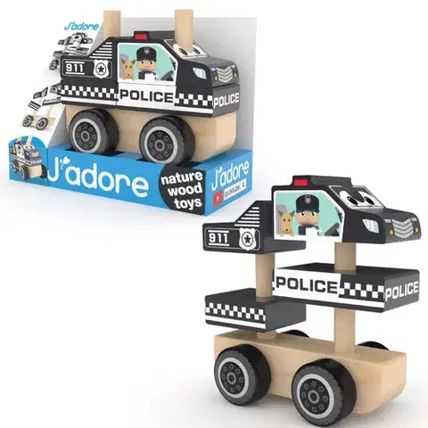 Hrajme sa na povolania J'ADORE Stohovacie policajné auto J’ADORE