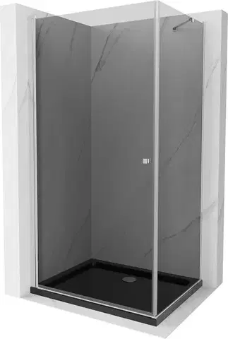 Vane MEXEN/S - Pretória sprchovací kút 90x70, grafit, chróm + sprchová vanička vrátane sifónu 852-090-070-01-40-4070