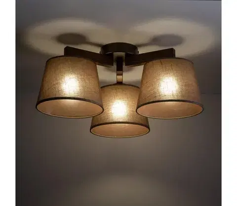 Svietidlá BRILAGI - Prisadený luster LATTE 3xE27/15W/230V borovica/hnedá 11570