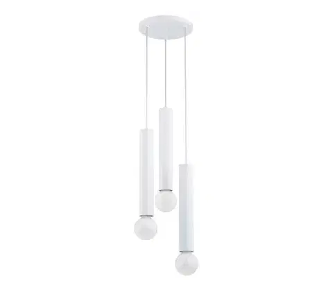 Svietidlá  Luster na lanku TWISTER 3xE27/60W/230V pr. 28 cm biela 62274