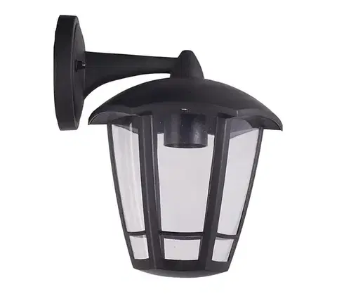 Svietidlá Eurolamp Vonkajšia nástenná lampa 1xE27/42W/230V IP44 čierna 154-55406