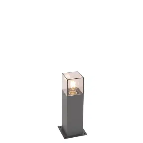 Zahradne stlpove lampy Moderná vonkajšia stojaca lampa 30 cm tmavosivá IP44 - Denmark