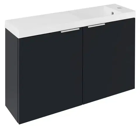 Kúpeľňový nábytok SAPHO - LATUS X umývadlová skrinka 78,8x50x22cm, antracitový mat LT110-SET07