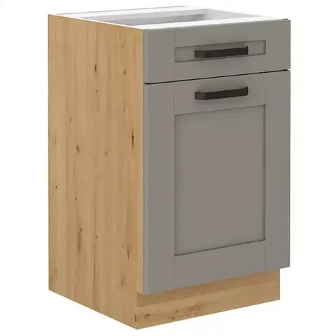 Kuchynské skrinky stojace Kuchynská skrinka Luna claygrey/artisan 50D 1F 1S BB